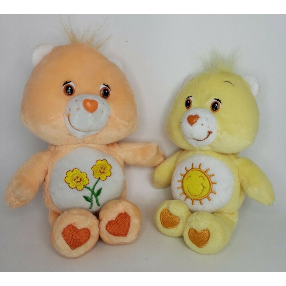 Care Bear Plush Lot 8 Vintage to Modern Tie Dye Cheer Share Friend Rainbow Color - Picture 6 of 13